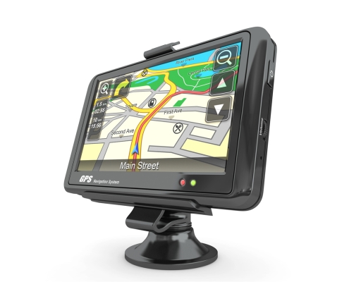 3D rendering of a GPS navigation system